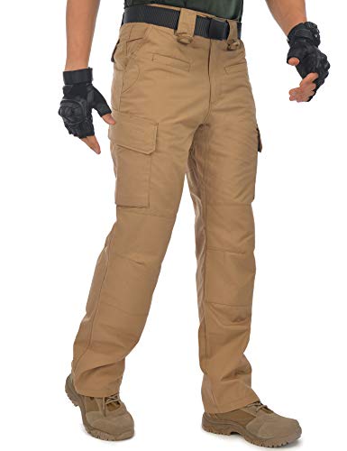 HARD LAND Herren Cargo Hose Wasserdicht Ripstop Männer Taktische Hose mit Elastische Bund Größe 30W/30L Coyote Brown HARD LAND Herren Cargo Hose Wasserdicht Ripstop Männer Taktische Hose mit Elastische Bund Größe 30W/30L Coyote Brown von HARD LAND