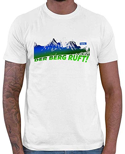 HARIZ - Berge Shirt - Der Berg Ruft - Berge Shirt - Herren T-Shirt und Männer Tshirt Weiß XL von HARIZ