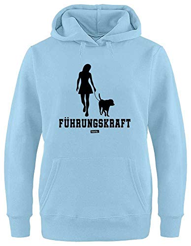 HARIZ Damen Hoodie Führungskraft Hund Herrchen Inkl. Geschenk Karte Himmel Blau M von HARIZ