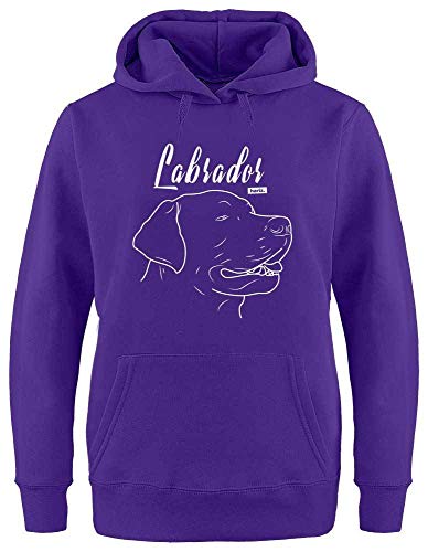 HARIZ Damen Hoodie Labrador Retriever Hund Frauchen Plus Geschenkkarte Lila XL von HARIZ
