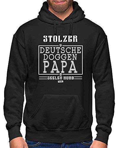 HARIZ Herren Hoodie Stolzer Deutsche Doggen Papa Hund Herrchen Plus Geschenkkarten Schwarz XL von HARIZ