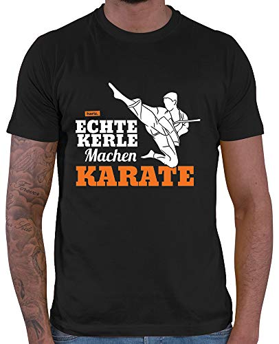 HARIZ Herren T-Shirt Echte Kerle Karate Sport Plus Geschenkkarte Schwarz M von HARIZ