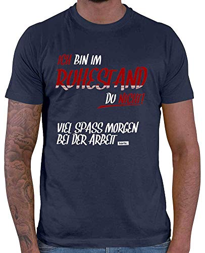 HARIZ Herren T-Shirt Ich Bin Im Ruhestand Du Nicht Ruhestand Rentner Plus Geschenkkarten Navy Blau 4XL von HARIZ