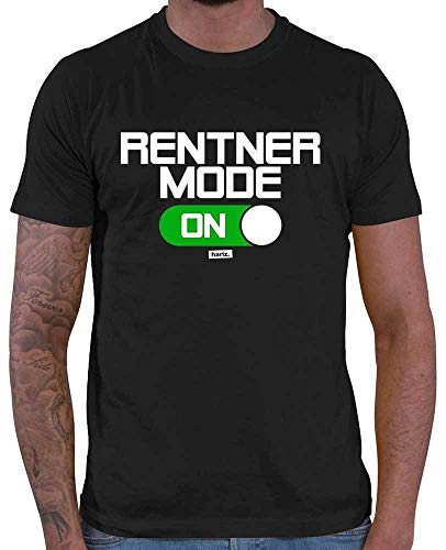 HARIZ Herren T-Shirt Rentner Mode On Ruhestand Rentner Inkl. Geschenk Karte Schwarz 4XL von HARIZ