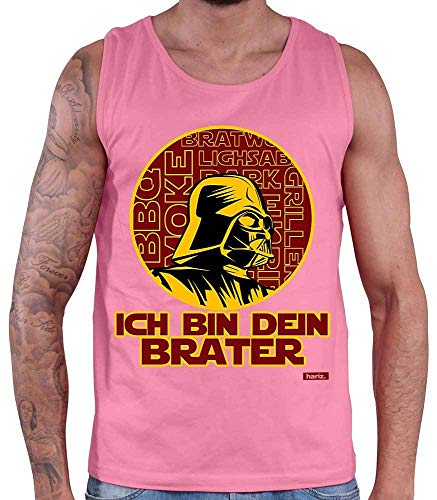 HARIZ Herren Tank Top Ich Bin Dein Brater Grillen Männer Plus Geschenkkarten Rosa M von HARIZ