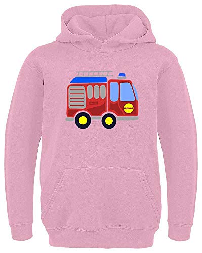 HARIZ Kinder Hoodie Feuerwehr Auto Fahrzeuge Traktor Plus Geschenkkarten Rosa 164/14-15 Jahre von HARIZ