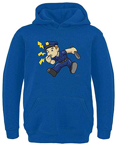 HARIZ Kinder Hoodie Polizist Trillerpfeife Laut Polizei Cops Plus Geschenkkarte Royal Blau 164/14-15 Jahre von HARIZ