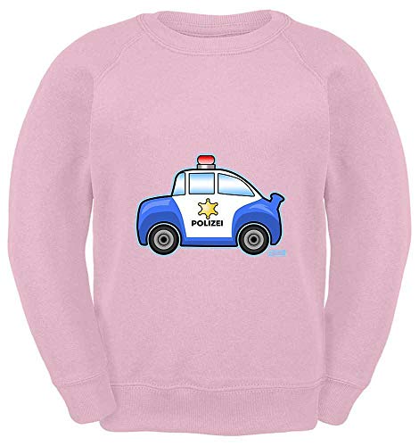 HARIZ Kinder Sweater Polizei Auto Auto Polizei Inkl. Geschenk Karte Rosa 128/7-8 Jahre von HARIZ