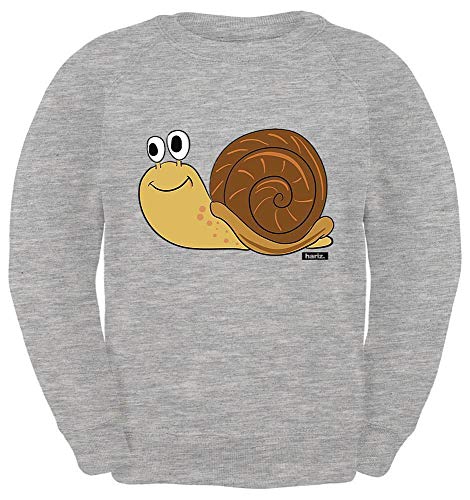 HARIZ Kinder Sweater Schnecke Tiere Kindergarten Inkl. Geschenk Karte Hell Grau 128/7-8 Jahre von HARIZ