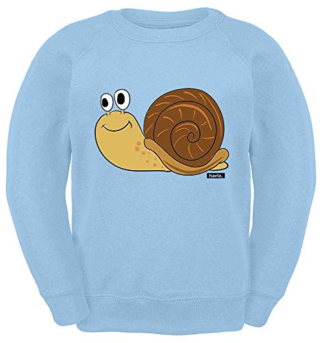 HARIZ Kinder Sweater Schnecke Tiere Kindergarten Inkl. Geschenk Karte Himmel Blau 116/5-6 Jahre von HARIZ