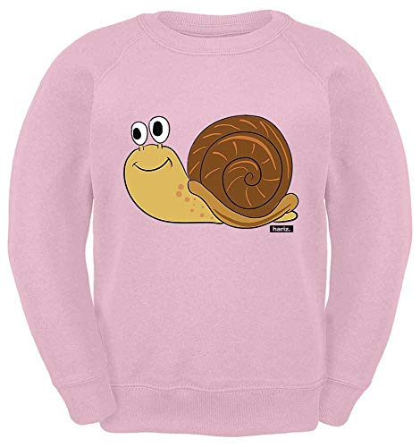 HARIZ Kinder Sweater Schnecke Tiere Kindergarten Inkl. Geschenk Karte Pink 128/7-8 Jahre von HARIZ