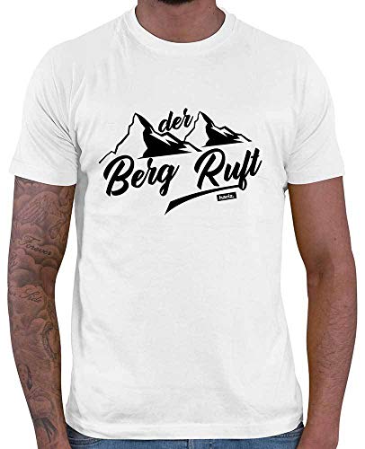 HARIZ - Shirt Wandern - Der Berg Ruft 2 - Berge Geschenkidee - Herren T-Shirt und Männer Tshirt Weiß L von HARIZ