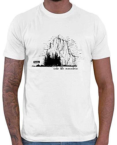 HARIZ - Shirt Wandern - Into The Mountain - Berge Geschenkidee - Herren T-Shirt und Männer Tshirt Weiß L von HARIZ