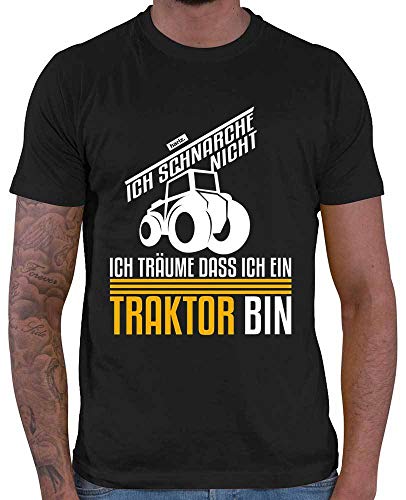 HARIZ - Tshirt Landwirt - Ich Schnarche Nicht Traktor - Landwirtschaft Tshirt - Bauer Tshirt Herren Schwarz XL von HARIZ