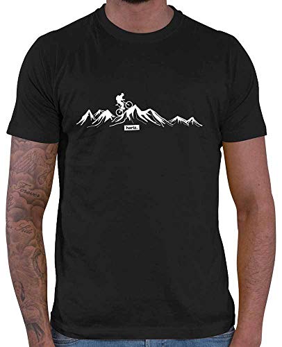 HARIZ - Tshirt Mountainbike Herren - Mountainbike Fahrrad - Mountainbike Tshirt - Shirt Berge Herren Schwarz M von HARIZ