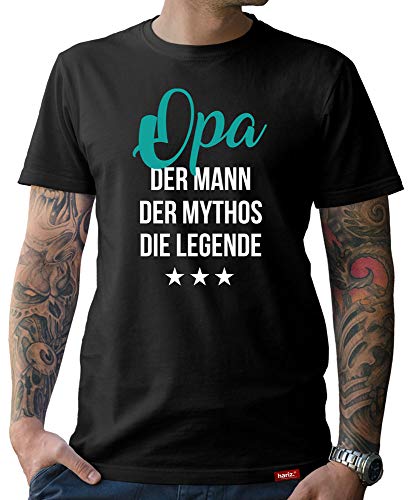 Opa T-Shirt Herren Opitän Grossvater Papa Beste Für Opa Du Wirst Ich Werde Geburt Enkel Schwarz XXL von HARIZ