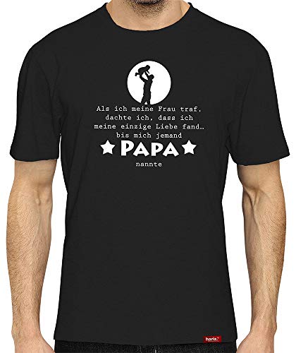Papa T-Shirt Herren Bis Mich Jemand Papa Nannte Eltern Shirt Von Baby Du Wirst Papa Baby Partnerlook Kleidung Schwarz L von HARIZ