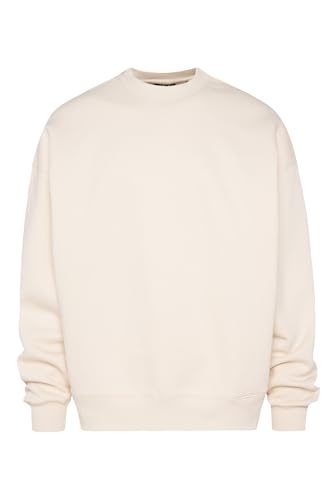 HARLEM SOUL Herren/Damen Sweatshirt Oversize AD-AM | Langarm Sweatpullover Unisex Ecru M von HARLEM SOUL