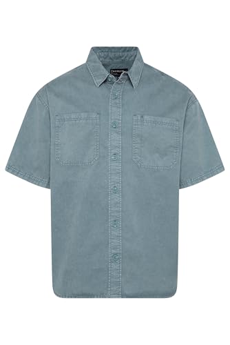 HARLEM SOUL Herren SO-NNY Kurzarmhemd Fog Blue, XL von HARLEM SOUL