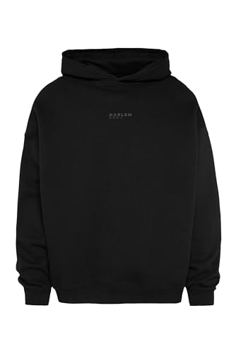 HARLEM SOUL Neutral ELY-AS Hoodie Unisex mit Backprint Black, M von HARLEM SOUL