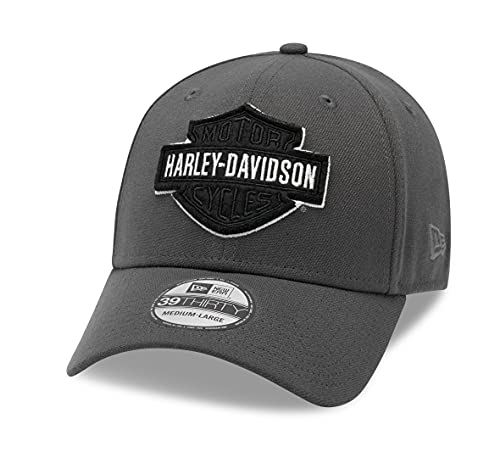 HARLEY-DAVIDSON 39THIRTY Baseball Cap Cappy Mütze Tonal Logo, Grau, L von HARLEY-DAVIDSON