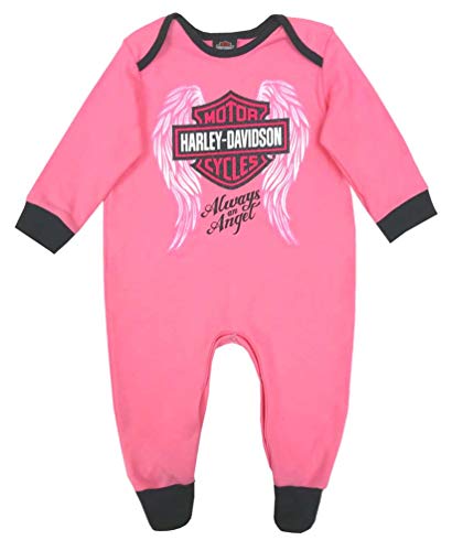 HARLEY-DAVIDSON Baby-Mädchen 3000913 Overalls mit Interlock-Fuß, glitzernd, Rosa, rose, 3 Monate HARLEY-DAVIDSON Baby-Mädchen 3000913 Overalls mit Interlock-Fuß, glitzernd, Rosa, rose, 3 Monate von HARLEY-DAVIDSON