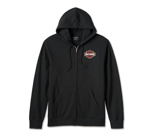 HARLEY-DAVIDSON Bar & Shield Zip-Up Hoodie Herren Sweatshirt, 99066-24VM, L von HARLEY-DAVIDSON