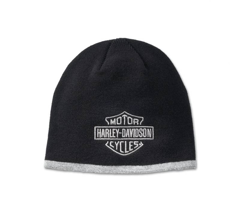 HARLEY-DAVIDSON Beanie Unisex Damen Herren One-Size Bar & Shield Logo Mütze Biker Wintermütze Direktstickerei. von HARLEY-DAVIDSON