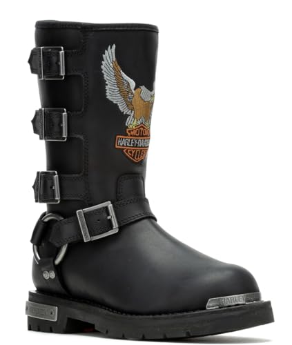 HARLEY-DAVIDSON Damen Corley Full Grain Leather Black Stiefel 38 EU von HARLEY-DAVIDSON