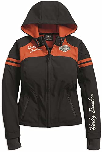 HARLEY-DAVIDSON Damen Softshelljacke Miss Enthusiast Funktionsjacke Kapuze, XL von HARLEY-DAVIDSON