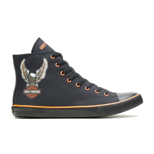 HARLEY-DAVIDSON Footwear Herren Nathan Eagle Sneaker, Schwarz, 42.5 EU von HARLEY-DAVIDSON