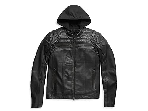 HARLEY-DAVIDSON Herren 3-in-1 Lederjacke Bikerjacke Auroral II Willie G. Skull Schwarz, XL von HARLEY-DAVIDSON