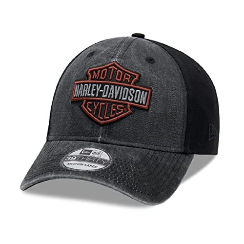 HARLEY-DAVIDSON Herren Baseball-Cap Bar & Shield Motorrad Baseballmütze Biker Kappe Basecap Zweifarbiges Logo, M von HARLEY-DAVIDSON