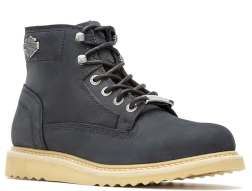 HARLEY-DAVIDSON Herren Bikerboots Stiefel Beaton Biker Motorrad D93852 Schwarz, Groesse:46 EU von HARLEY-DAVIDSON