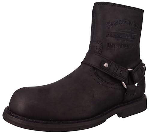 HARLEY-DAVIDSON Herren Scout Rvltn Full Grain Leather Black Stiefel 46 EU von HARLEY-DAVIDSON