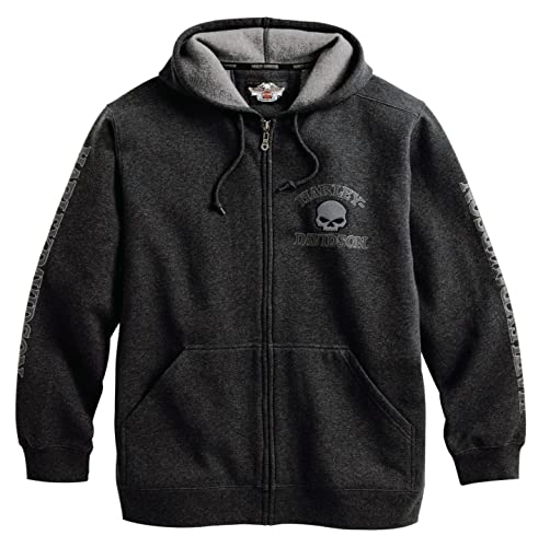 HARLEY-DAVIDSON Herren Sweatshirtjacke Freizeit Sweatjacke Männer Zip Up Hoodie Motorradjacke Pullover mit Kapuzen, M von HARLEY-DAVIDSON