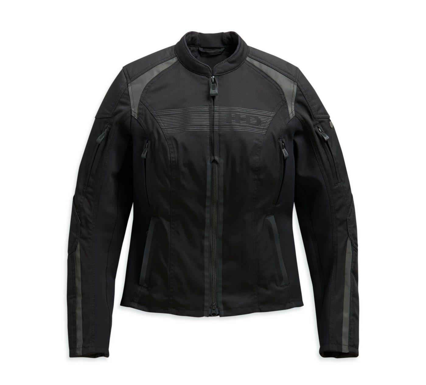 HARLEY-DAVIDSON Motorradjacke Damen Ledgeview Stretch Riding Jacke Schwarz 98335-19EW Verstärkte und gepolsterte Ellbogen und Schultern von HARLEY-DAVIDSON