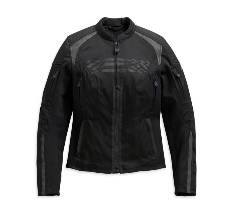 HARLEY-DAVIDSON Motorradjacke Damen Ledgeview Stretch Riding Jacke Schwarz 98335-19EW Verstärkte und gepolsterte Ellbogen und Schultern von HARLEY-DAVIDSON