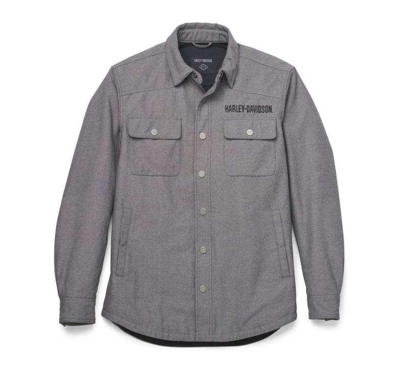 HARLEY-DAVIDSON Motorradjacke Herren Operative Riding Heather Shirt Motorrad Hemd Biker Jacke Vorgeformte Ärmel. Einstellbare Druckknopfbündchen. von HARLEY-DAVIDSON