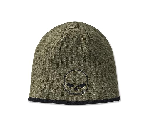 HARLEY-DAVIDSON Willie G Skull Knit Beanie Grape Leaf Mütze von HARLEY-DAVIDSON