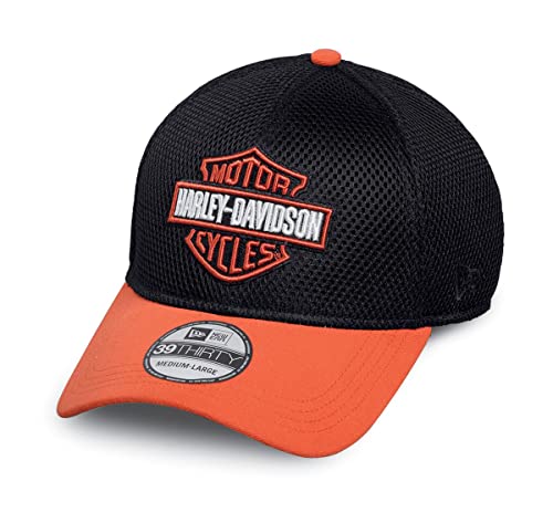 HARLEY-DAVIDSON Colorblock Logo 39THIRTY Cap 99447-16VM Herren Hat, schwarz, S von HARLEY-DAVIDSON