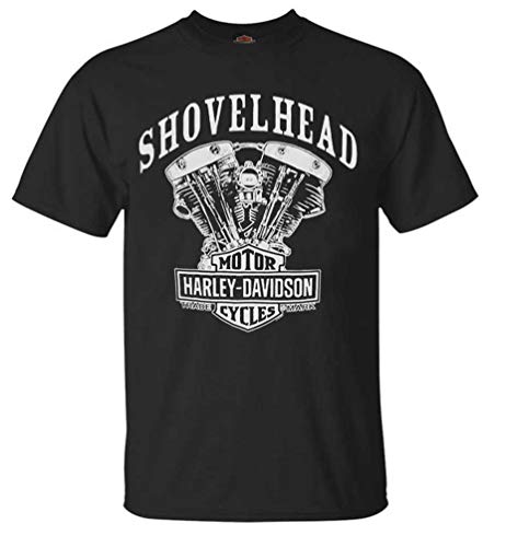 Harley-Davidson Herren T-Shirt Shovelhead Engine Short Sleeve Schwarz 30294026 - Schwarz - 3X-Groß von Harley-Davidson