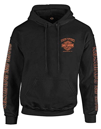 Harley-Davidson Men's Eagle Piston Long Sleeve Pullover Hoodie, Black 30299949 von Harley-Davidson