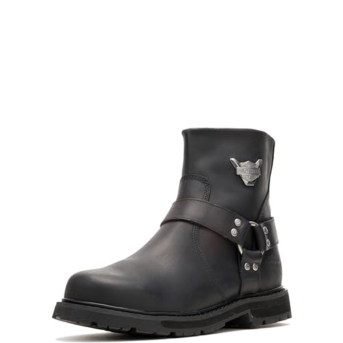 Harley-Davidson Men's Rambert 7-Inch Black Leather Motorcycle Boots D93491 von HARLEY-DAVIDSON