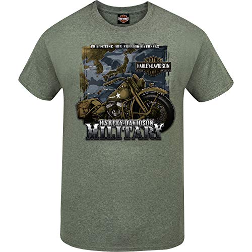 Harley-Davidson Military - Men's Military Green Graphic T-Shirt - Tour of Duty Pacific von HARLEY-DAVIDSON