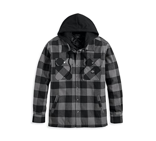 Harley-Davidson Onwards Hooded Black Plaid Shirt Hemd, XXL von Harley-Davidson