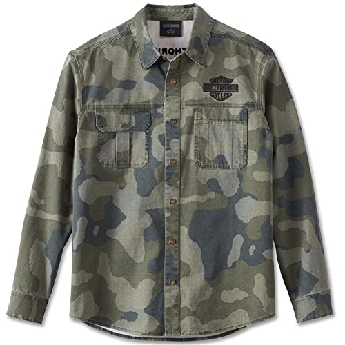 Harley-Davidson Street Surplus Shirt Camouflage Langarm Hemd, 3XL von HARLEY-DAVIDSON