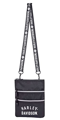 Harley-Davidson Women's Rubber H-D Crossbody Sling Purse - Black/Off White von Harley-Davidson