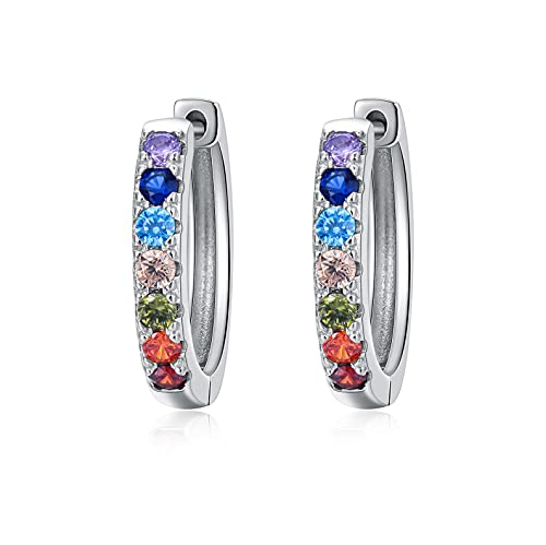 Chakra Ohrringe 925 Sterling Silber Chakra Ohrstecker 7 Heilkristalle Schmuck Geschenke für Frauen von HARMONY BOLA