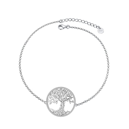 HARMONY BOLA Stammbaum des Lebens Armband für Frauen Gril 925 Sterling Silber Verstellbarer Kettenschmuck zum Muttertag Geburtstag von HARMONY BOLA